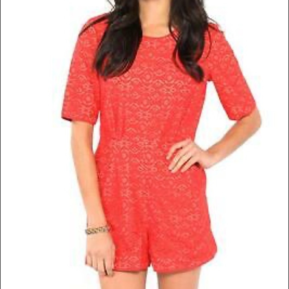 BCBG Max Azria Haile Lace Jumpsuit Romper
